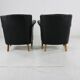 Ensemble de deux fauteuils club en cuir design danois