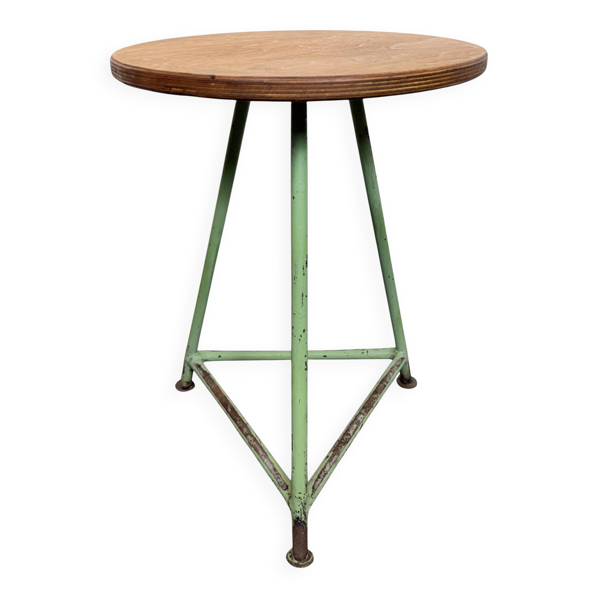 Green Industrial Workshop Stool, 1960s