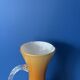 Vintage amber opaline vase retro mid-century glassware