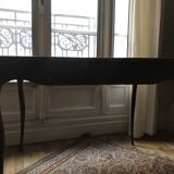 Old side table with curved legs