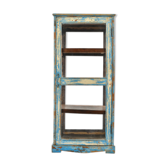 Black central window in patinated wood