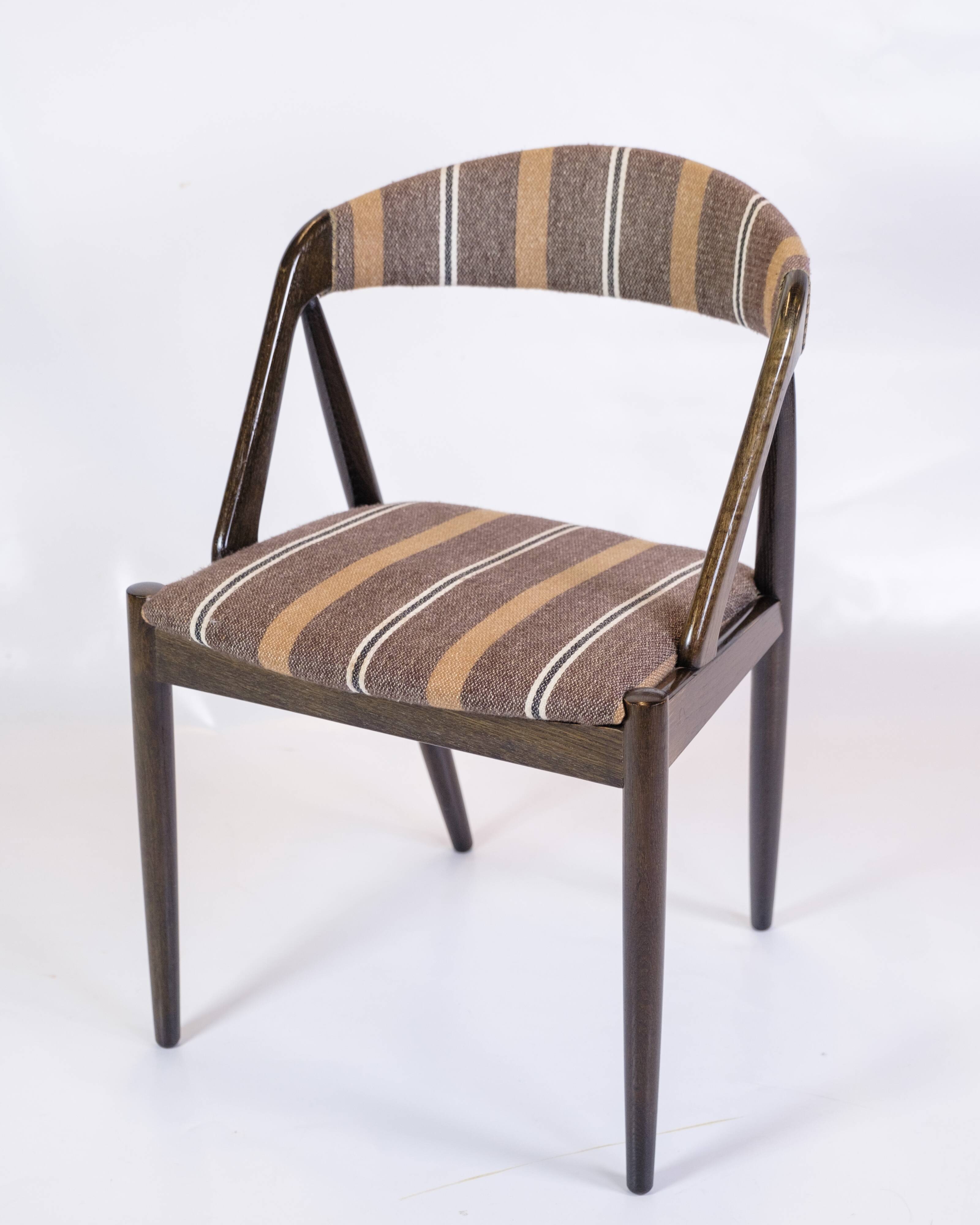 Set Of 6 Dining Chairs Model 31 Made In Dark Wood By Kai Kristiansen