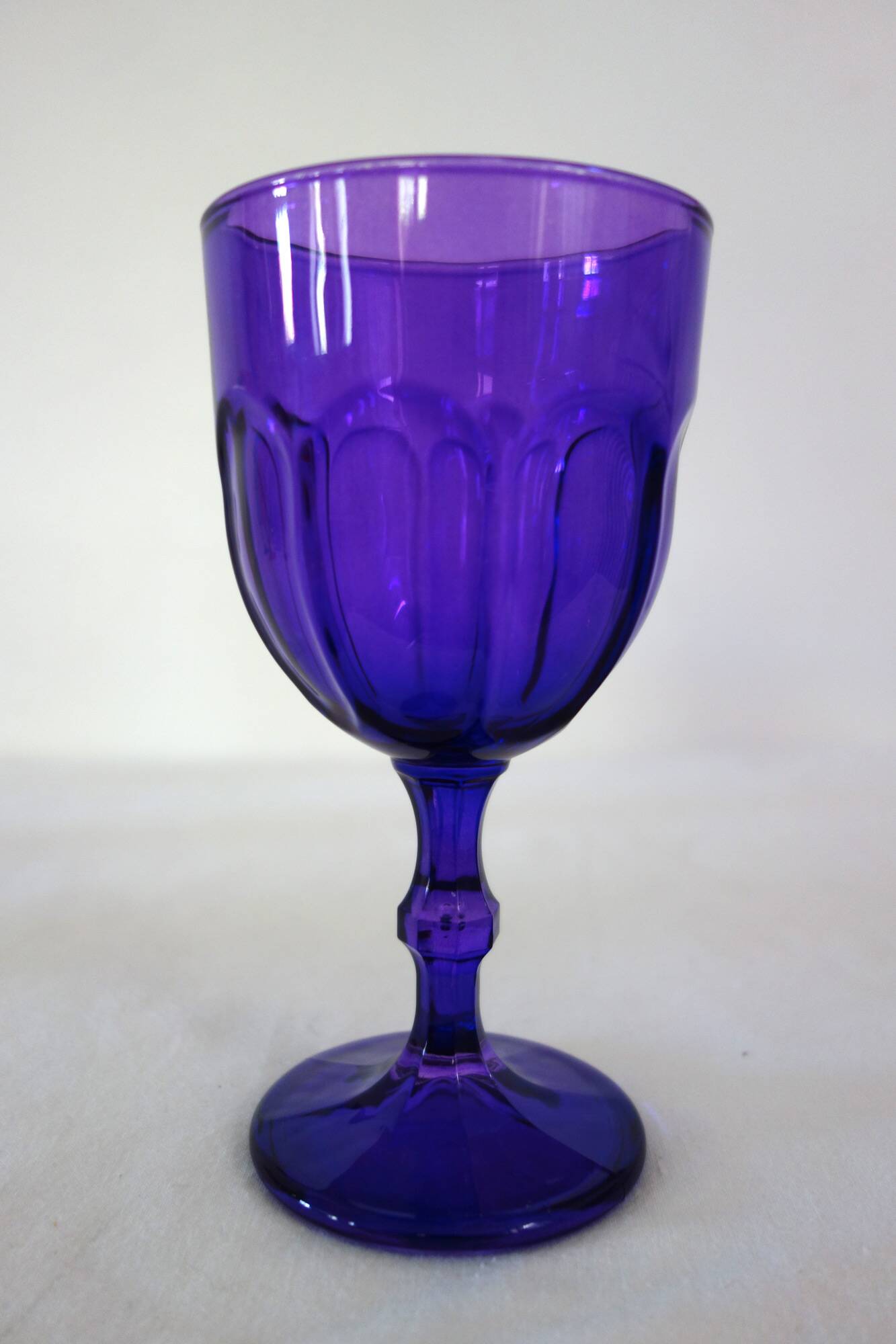 12 large vintage colored glasses