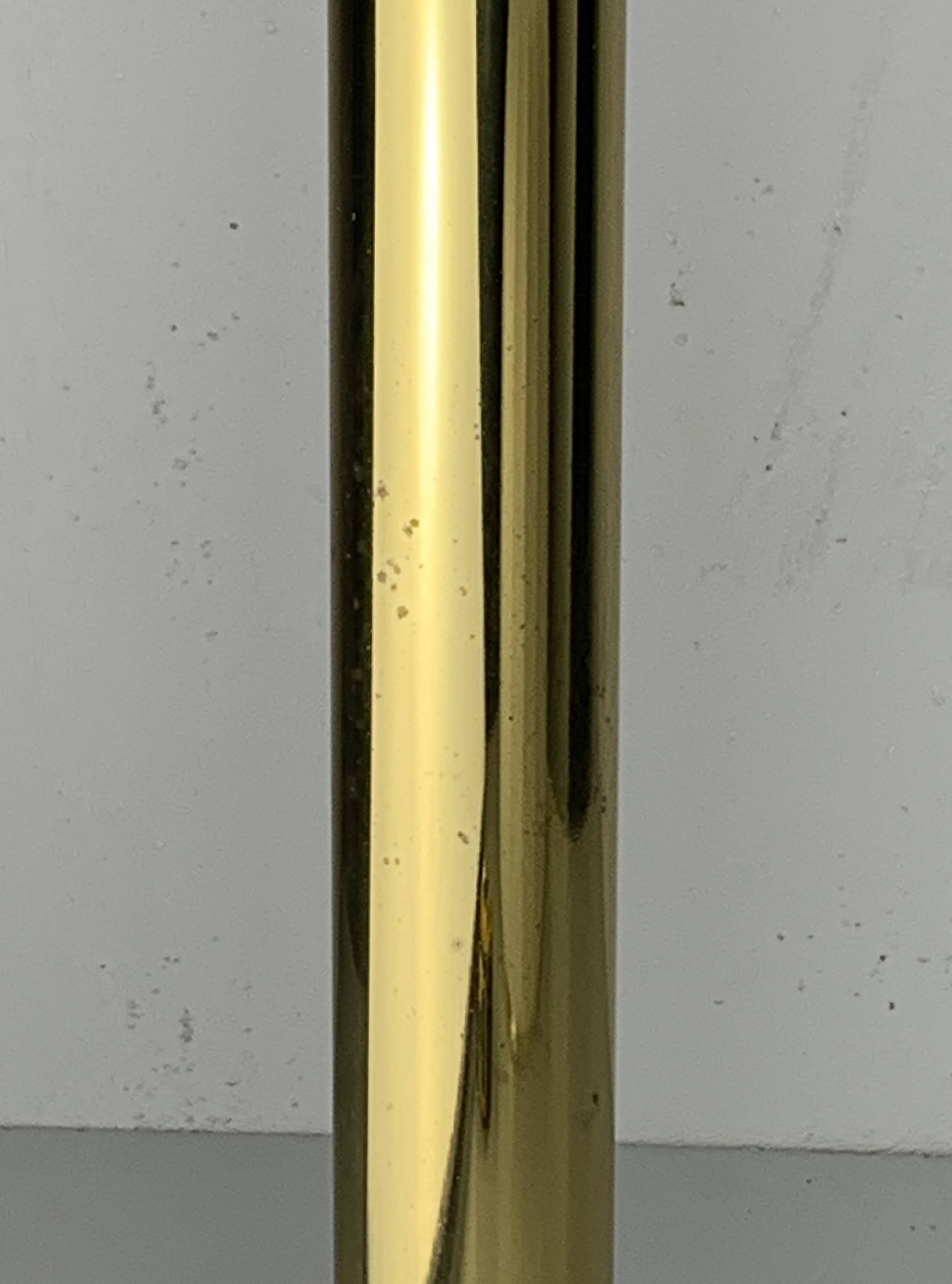 Midcentury Hollywood Regency brass mushroom table lamp Vienna Austria 1960s