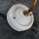 Wall light opaline and brass lantern