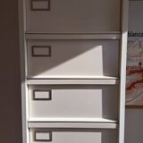 Vintage metal clamshell cabinet