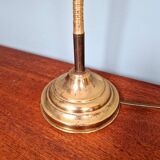 Large Art Deco brass lamp, shell shape, 1930