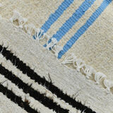 5x10 neutral textured vintage hemp rug, 168x304cm