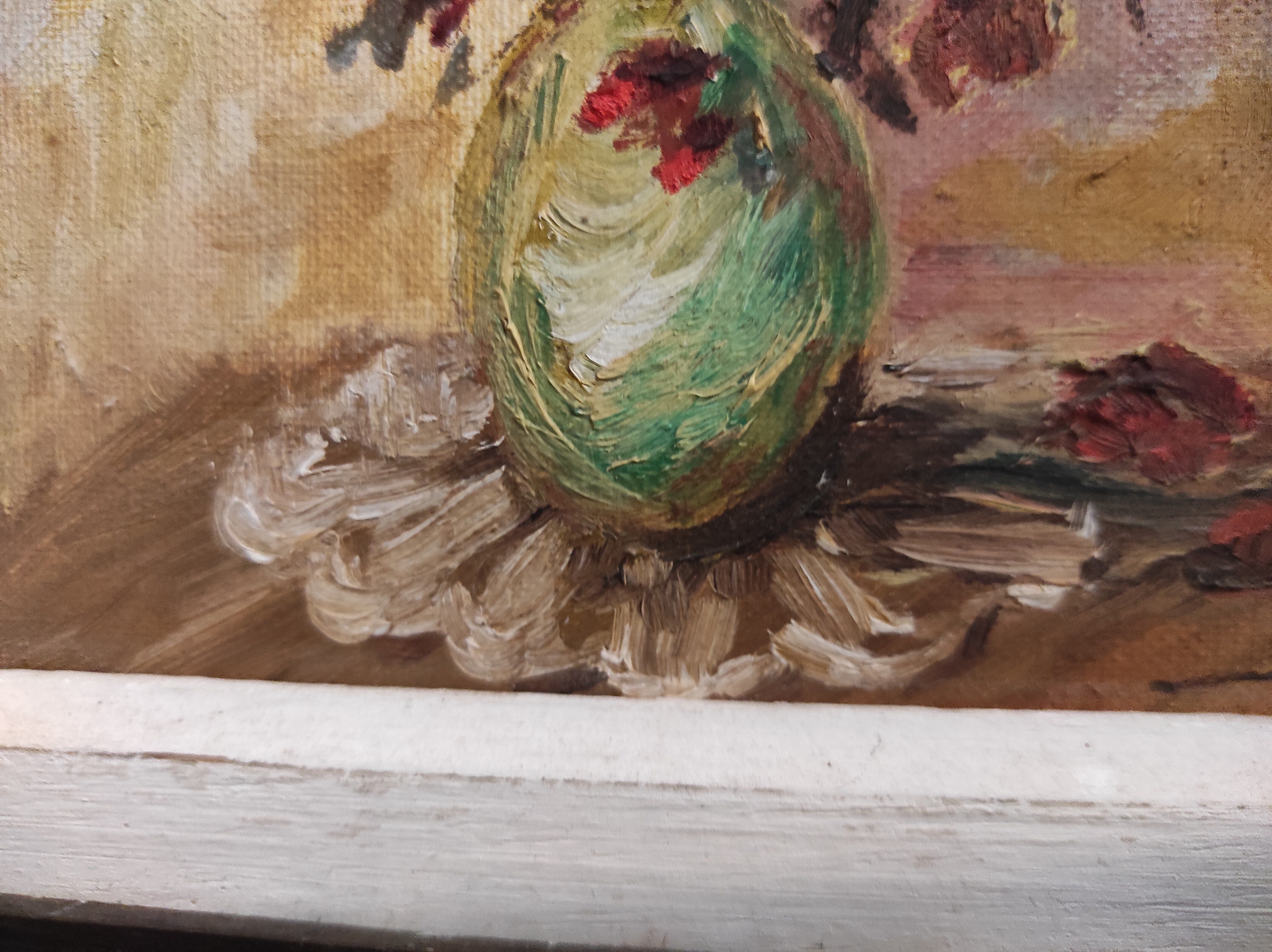 Peinture à l’huile vintage, signée Botel, française