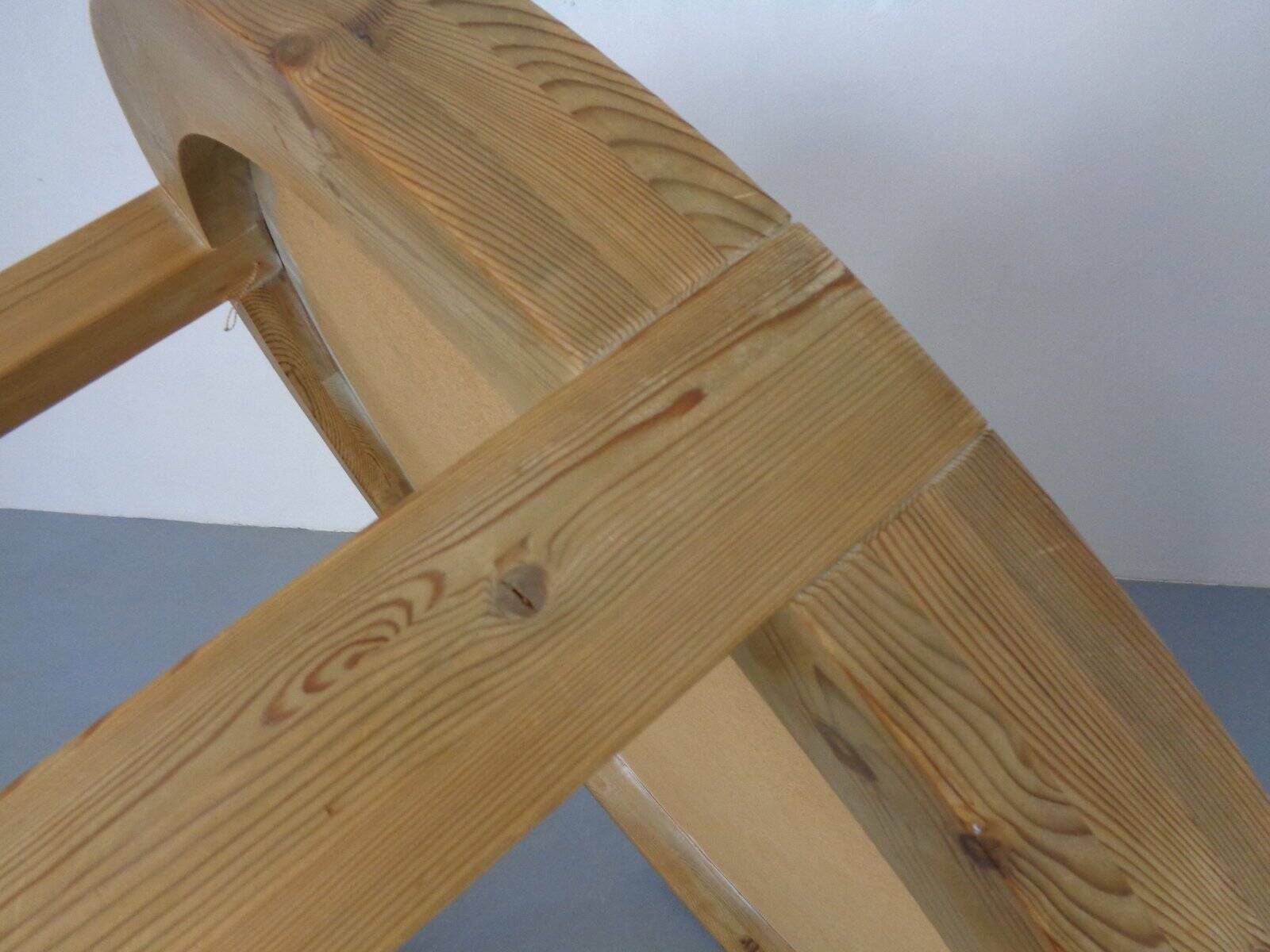 Large pine and ceramic coffee table by Lisbeth Sallingboe for Sallingboe, Denmark, 1970s.