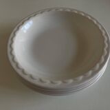 Set of 4 Festons soup plates by Pierre Motton Gien 1970