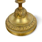 Louis XVI period candlestick in chiseled gilt bronze