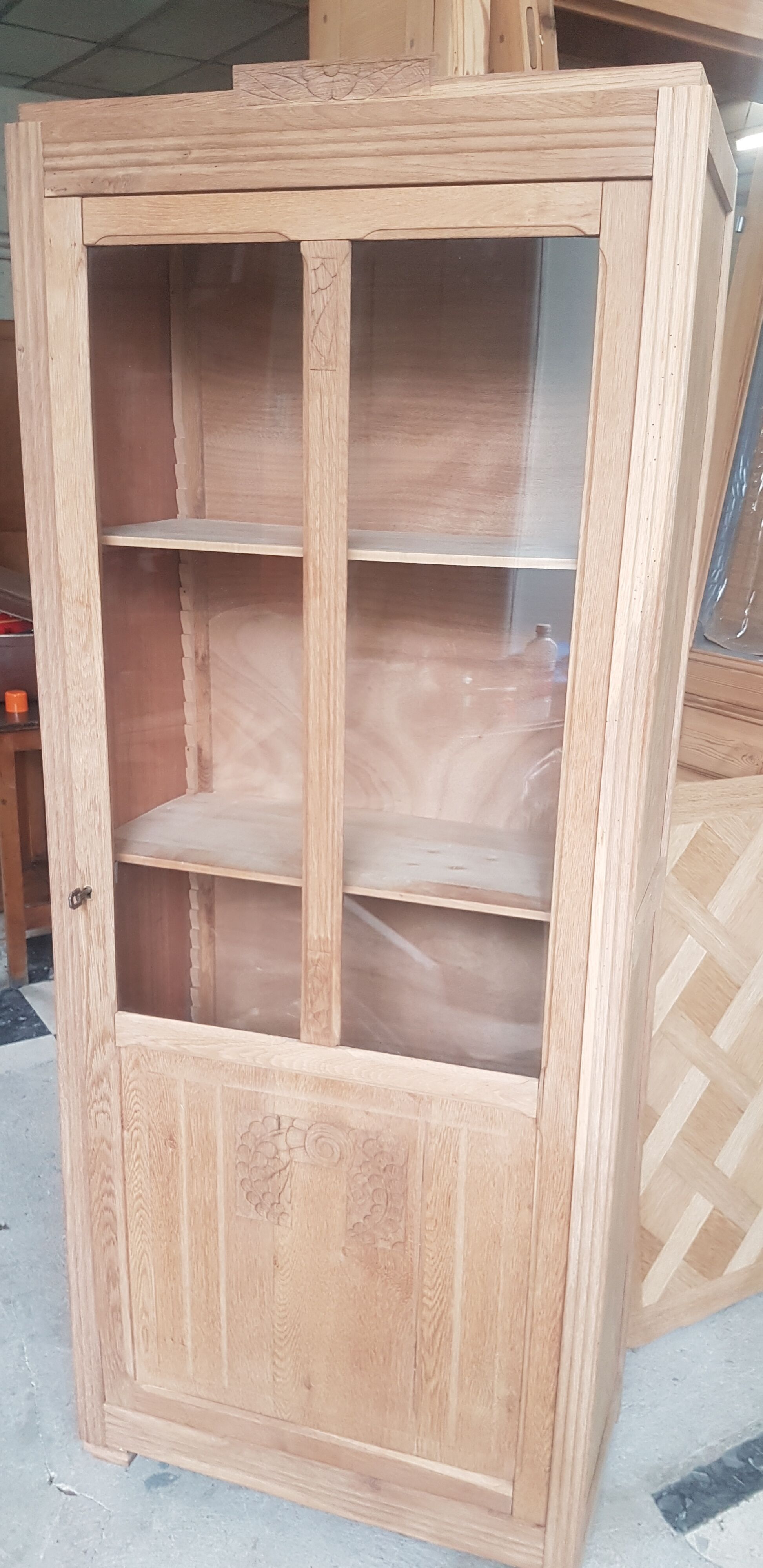 Parisian-style art deco showcase cabinet