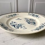 large round flat Terre de Fer Longwy model "YCHO" late nineteenth