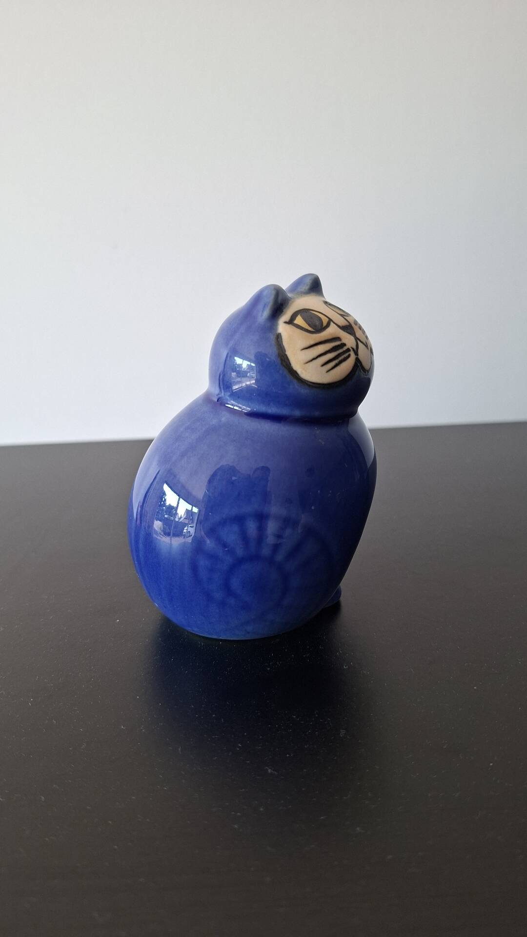 Ceramic cat mia cobalt blue lisa larson atelier gustavsberg