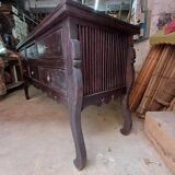 Six-drawer console table, African craftsmanship, Ivory Coast