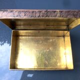 Old box in chiseled and carved brass