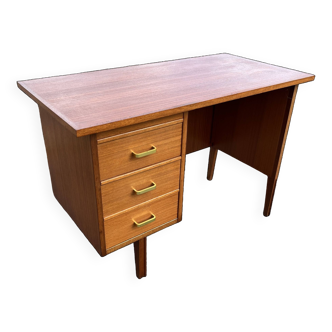 Bureau vintage en bois plaqué style scandinave