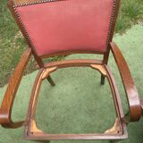 Paire de fauteuils de bridge vintage à accoudoirs vintage