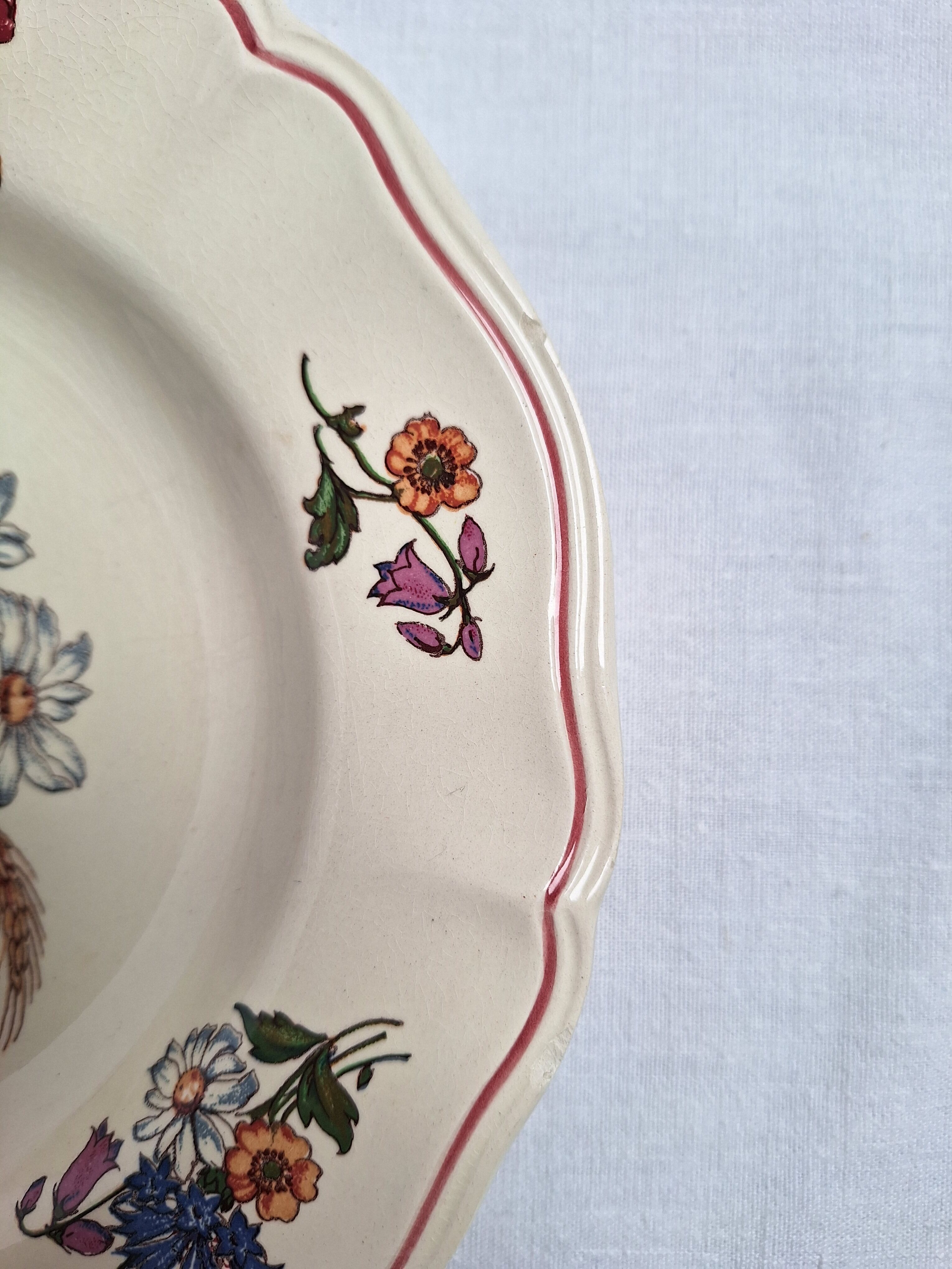 Vintage Sarreguemines agreste plates