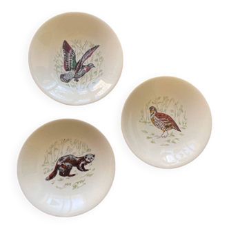 Lot Assiettes Animaux Marly de Gien