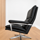 Vintage Danish mid-century Werner Langenfeld leather lounge chair 1970s