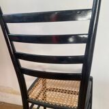 Light wooden chair with caning