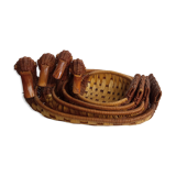Set of 4 Vintage Wicker Ducks