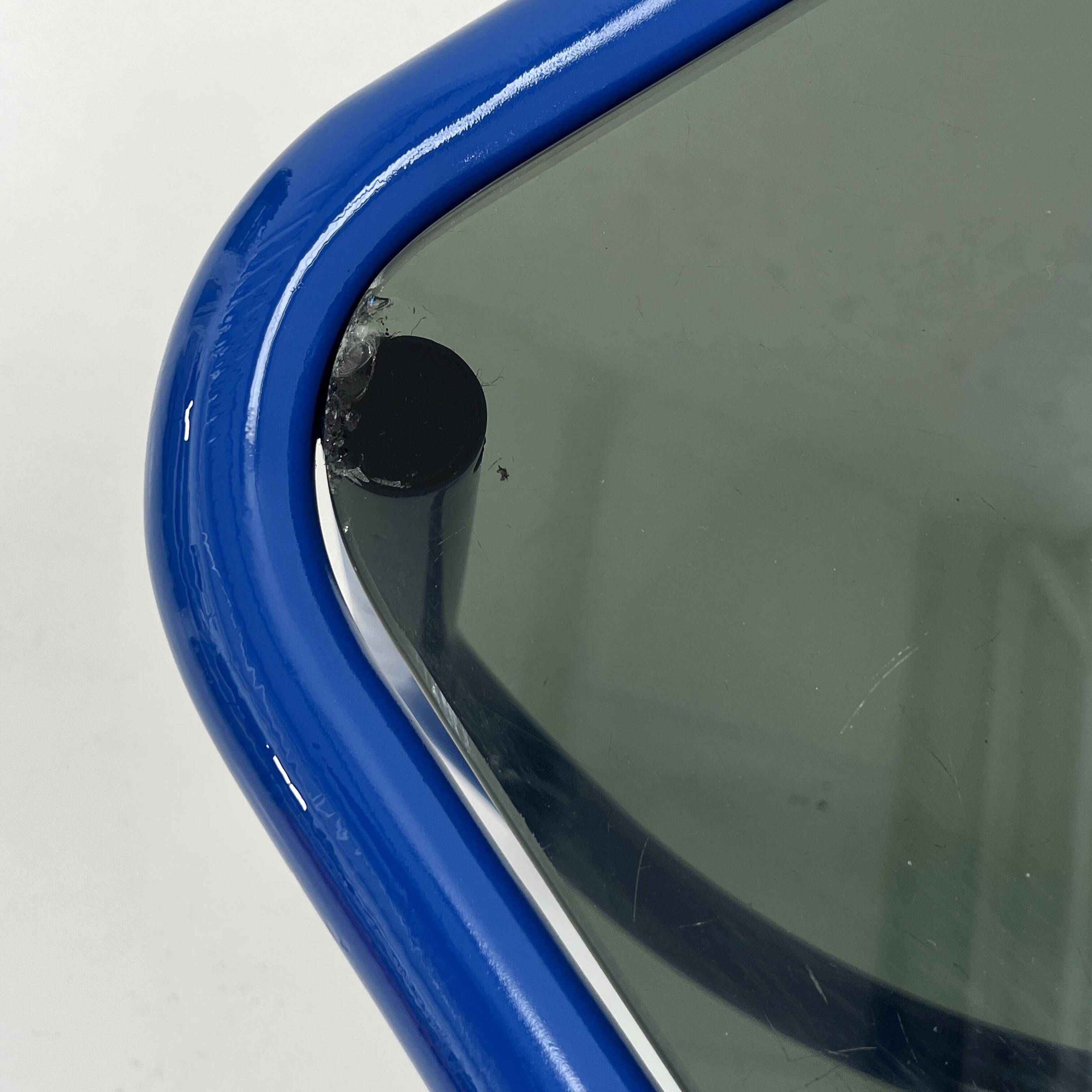 Table basse bleue Locus Solus par Gae Aulenti pour Poltronova, 1970