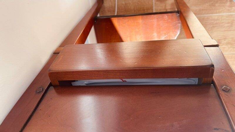 Antique console with marble top – hidden drawers – around 1900