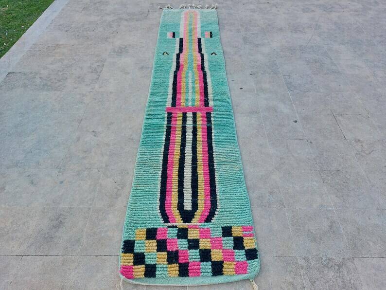 Handmade runner rug 300cmx70cm