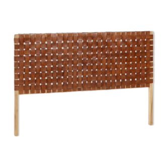 Headboard in wood and leather 153 Cm