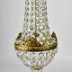 Chandelier vintage brass and glass grapevine