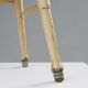 White Rustic Stool with Authentic Patina, Belgium 1930s