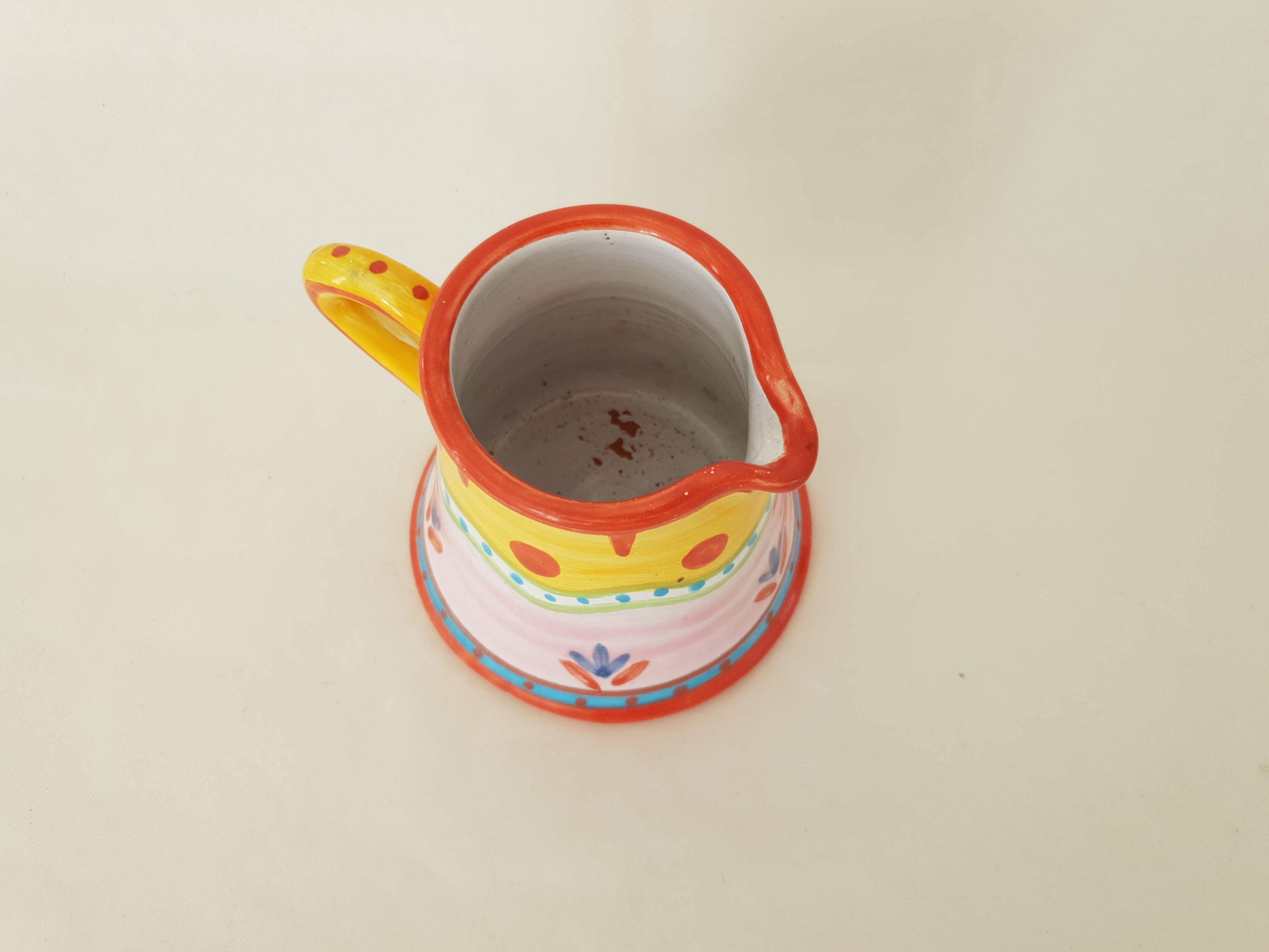 Petit Pichet  pot à lait en céramique Signé Festin coquin