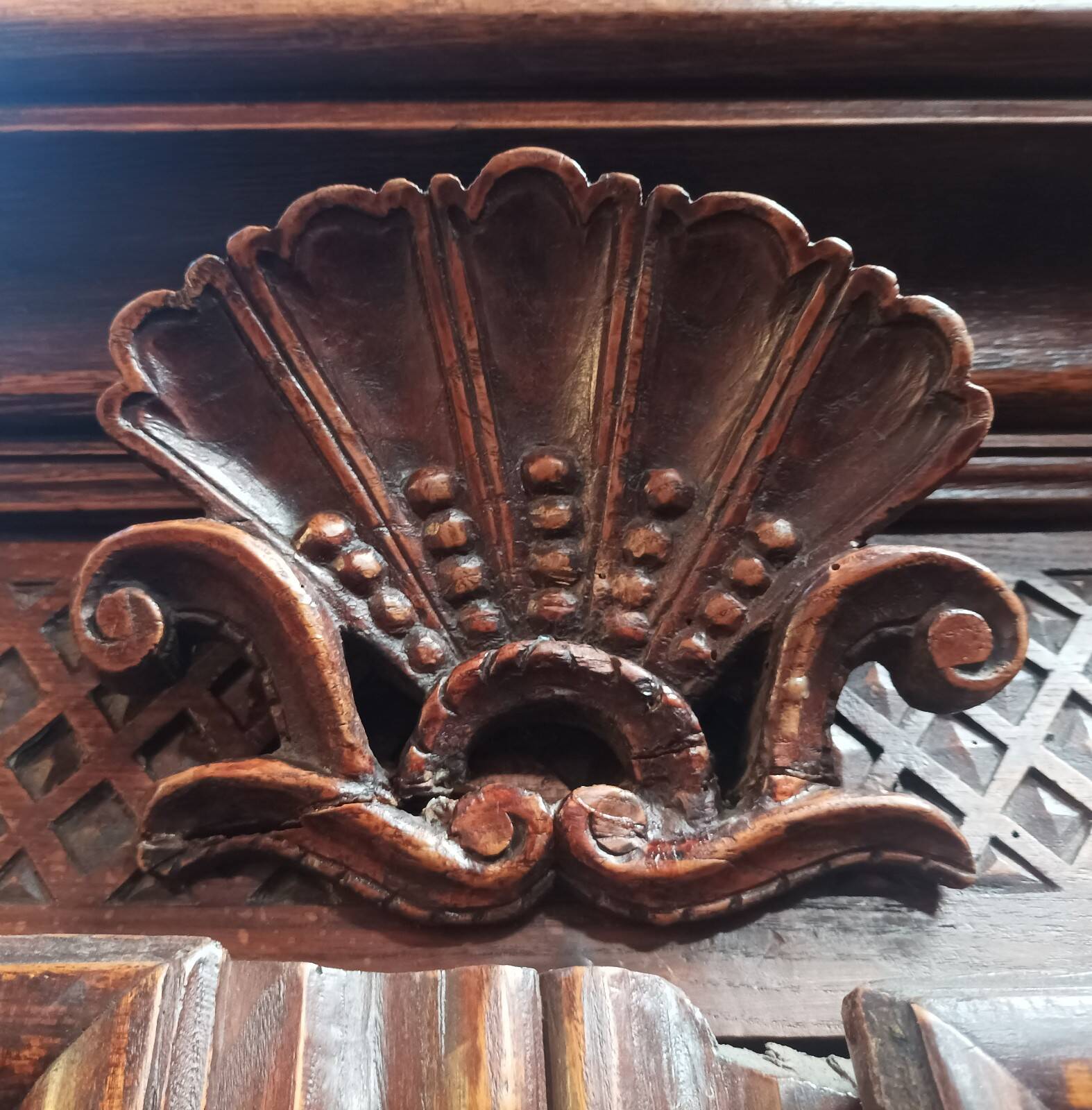 19th-century oak Renaissance wardrobe