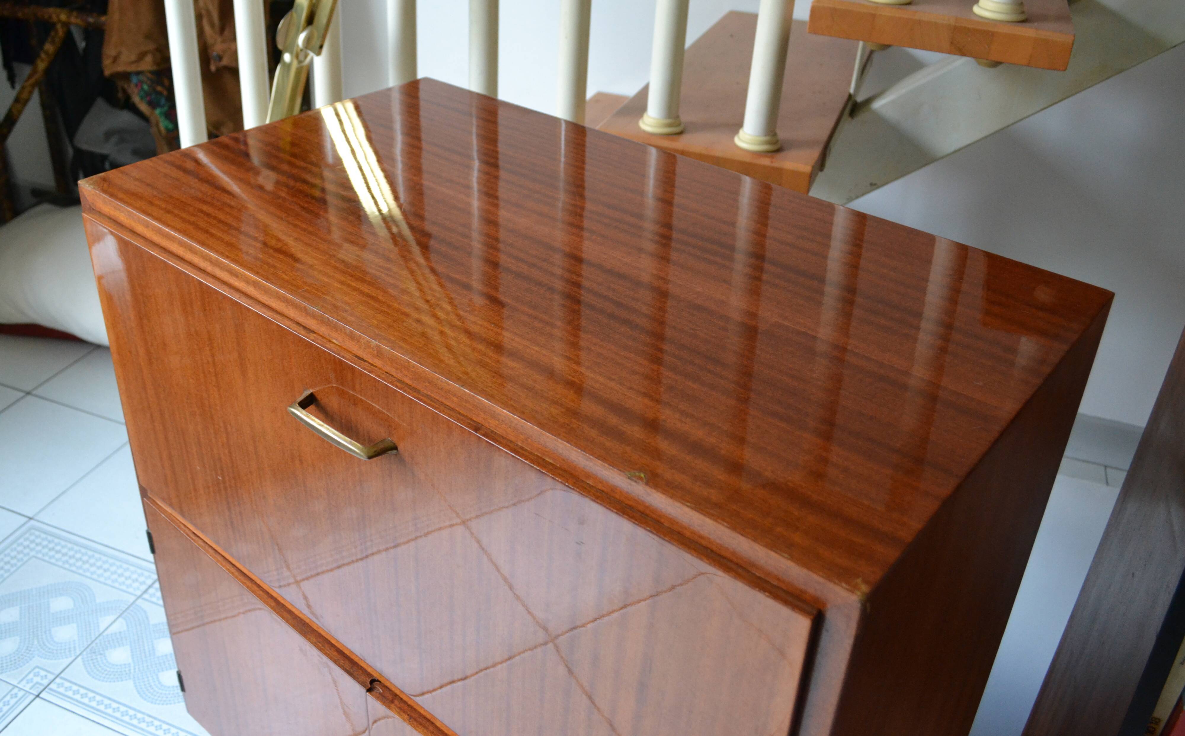 Vintage hifi furniture 60s/70s mahogany