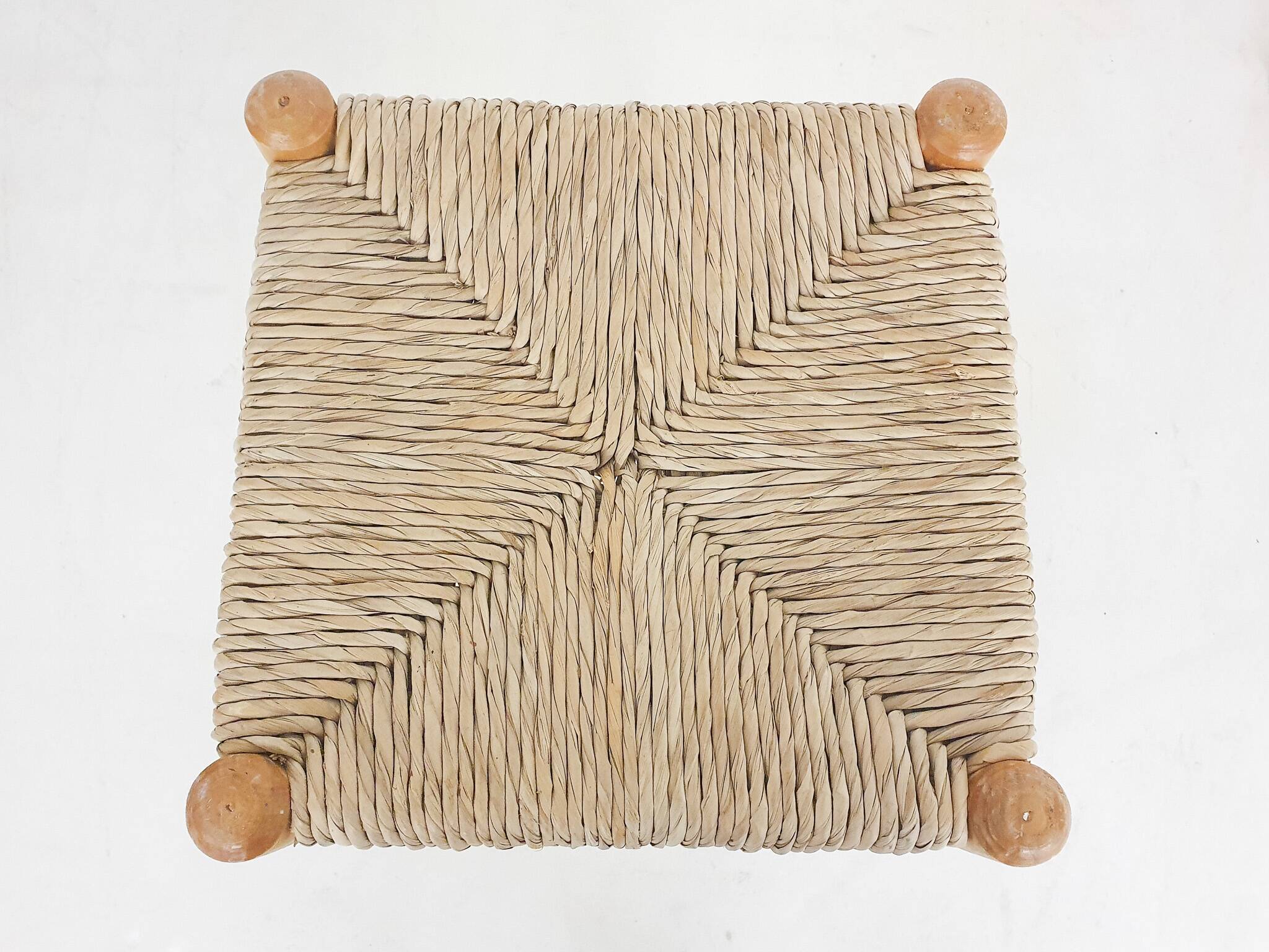 Set of two vintage rattan bar stools, The Netherlands 1970's