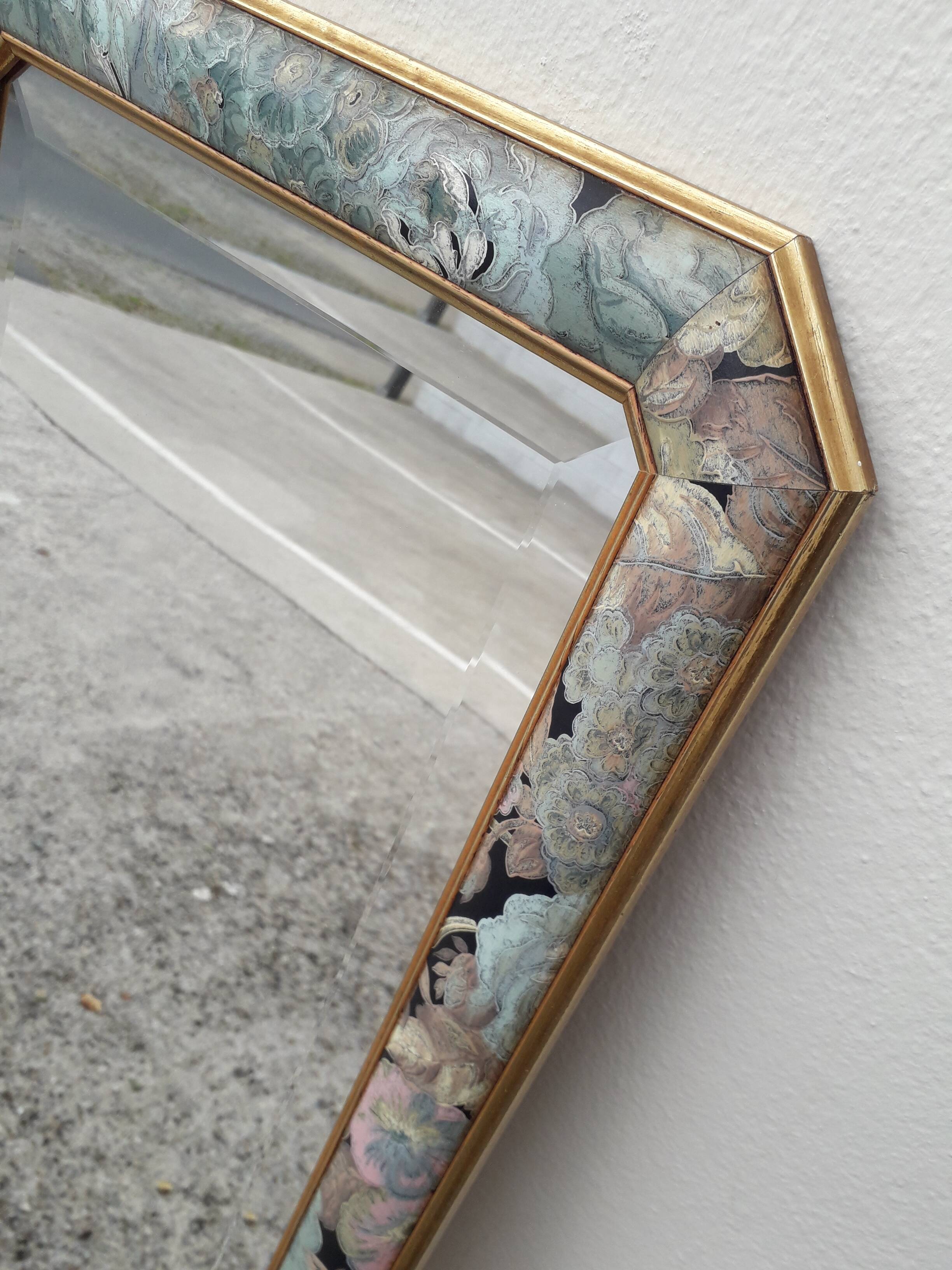 Large vintage beveled mirror (112x39cm)