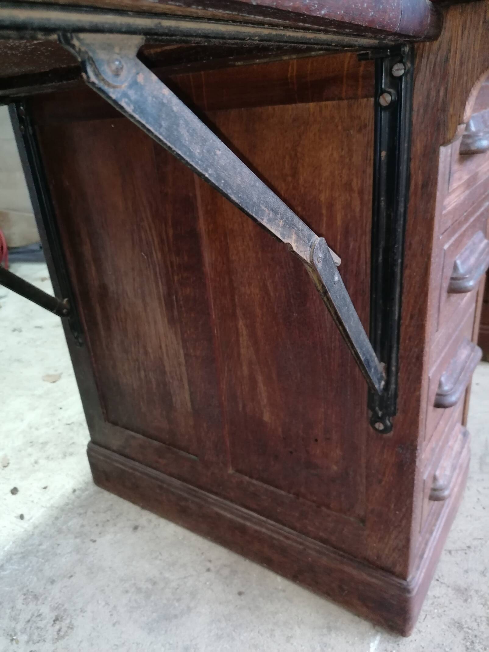 American solid wood roller desk