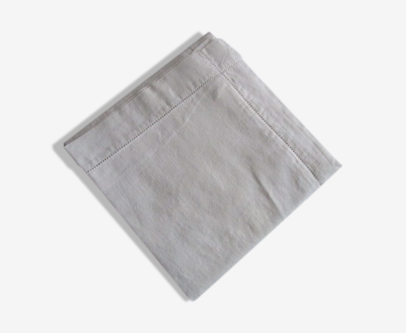 Taie d'oreiller ancienne en coton : 66x44cm