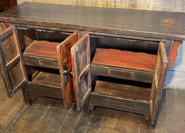Antique Chinese buffet with 4 doors