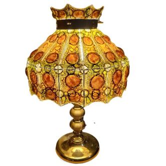 Felipe Derflingher table lamp, amber 1960,70