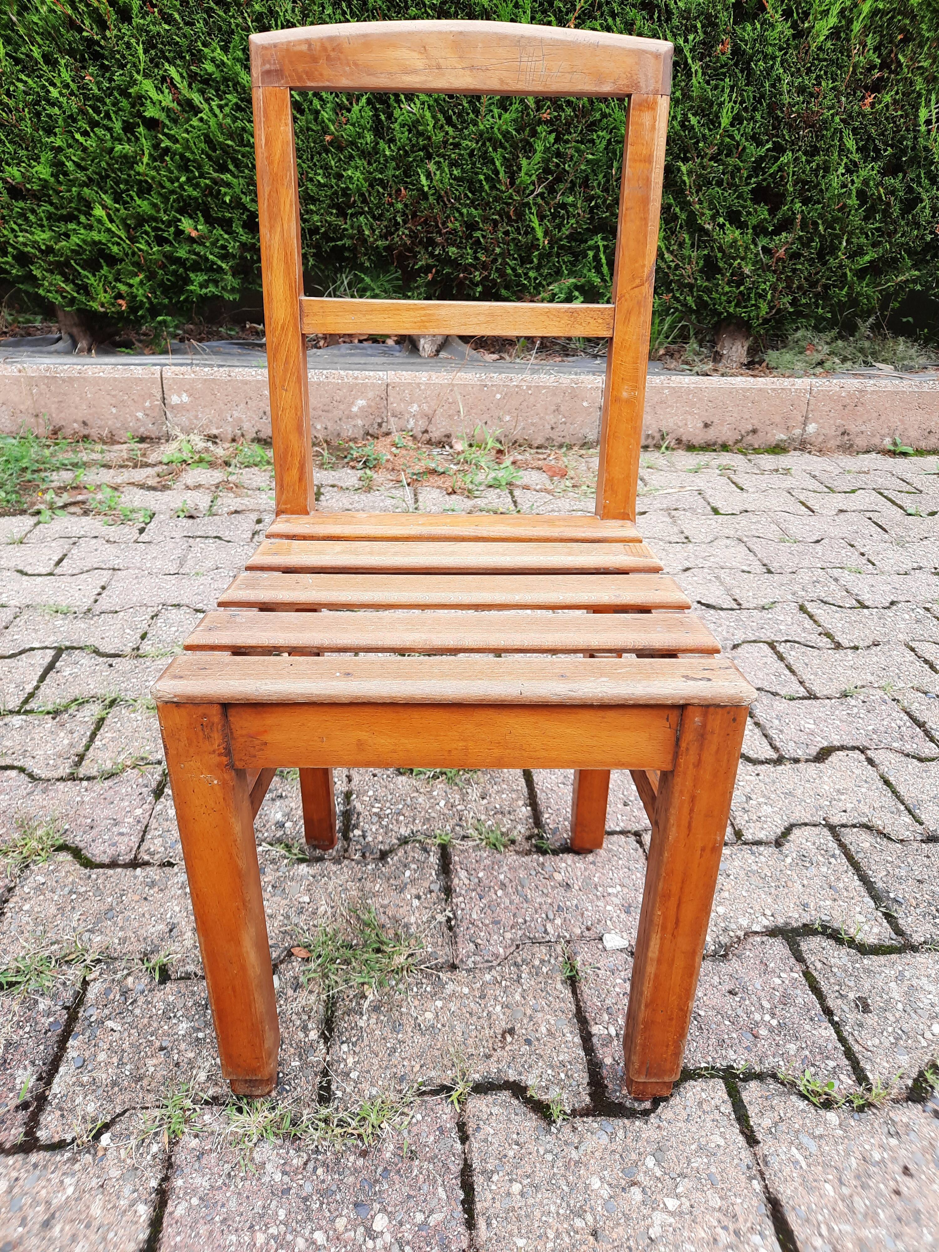 School desk with varnished chair