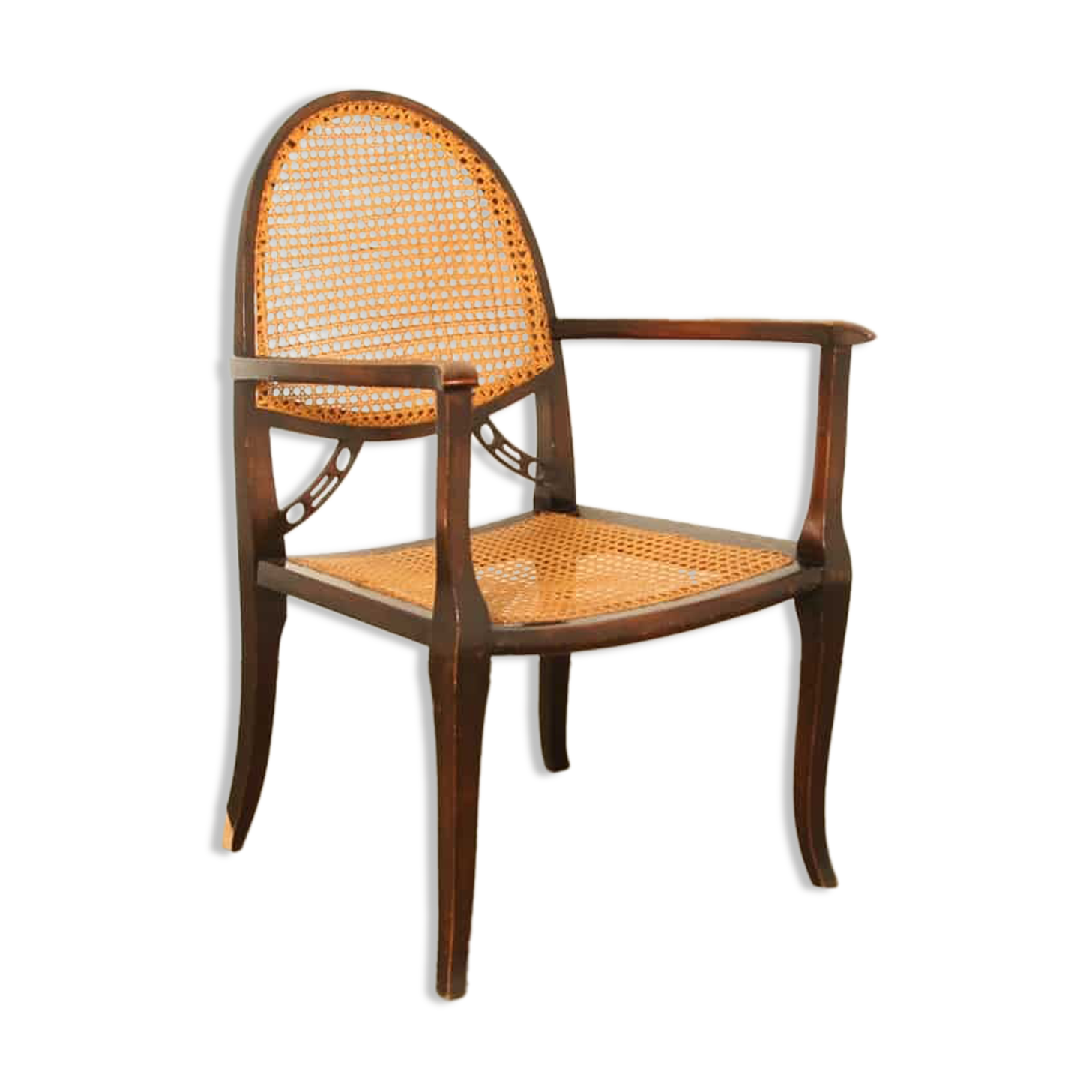 Viennese chair from the 1930s in wicker