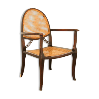 Viennese chair from the 1930s in wicker