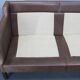 Danish mid-century three-seat brown leather sofa, 1970s
