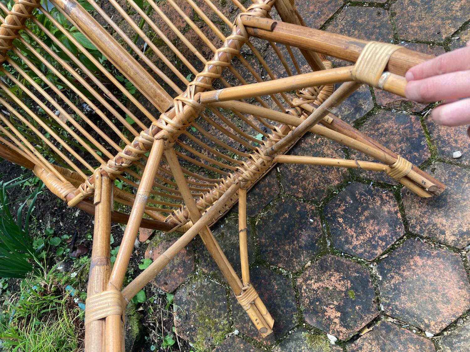 Vintage rattan armchair