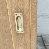 Old rear oak counter unit with two sliding doors