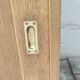 Old rear oak counter unit with two sliding doors